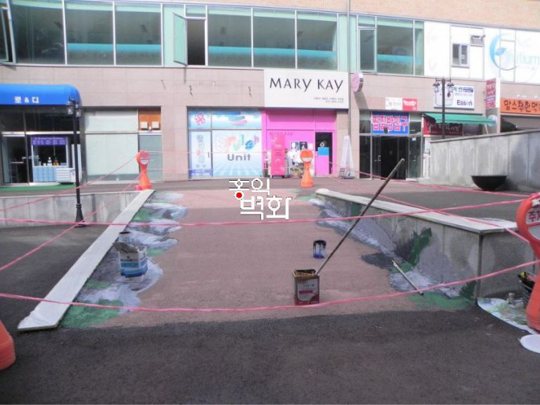 평지에, 3d계단작업 1단계